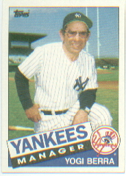 1985 Topps Baseball Cards      155     Yogi Berra MG/TC